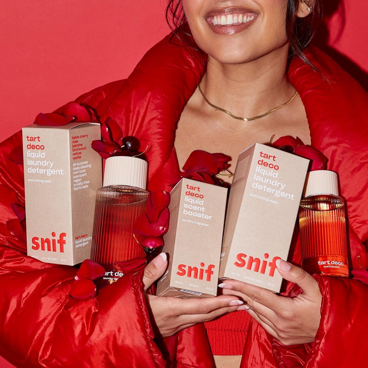 imageSnif Sweet Ash Laundry Detergent Low Key Sweet and Earthy Scent 64 Loads NonIrritating to Skin Clean NonToxic Vegan Cruelty Free 32ozTart Deco