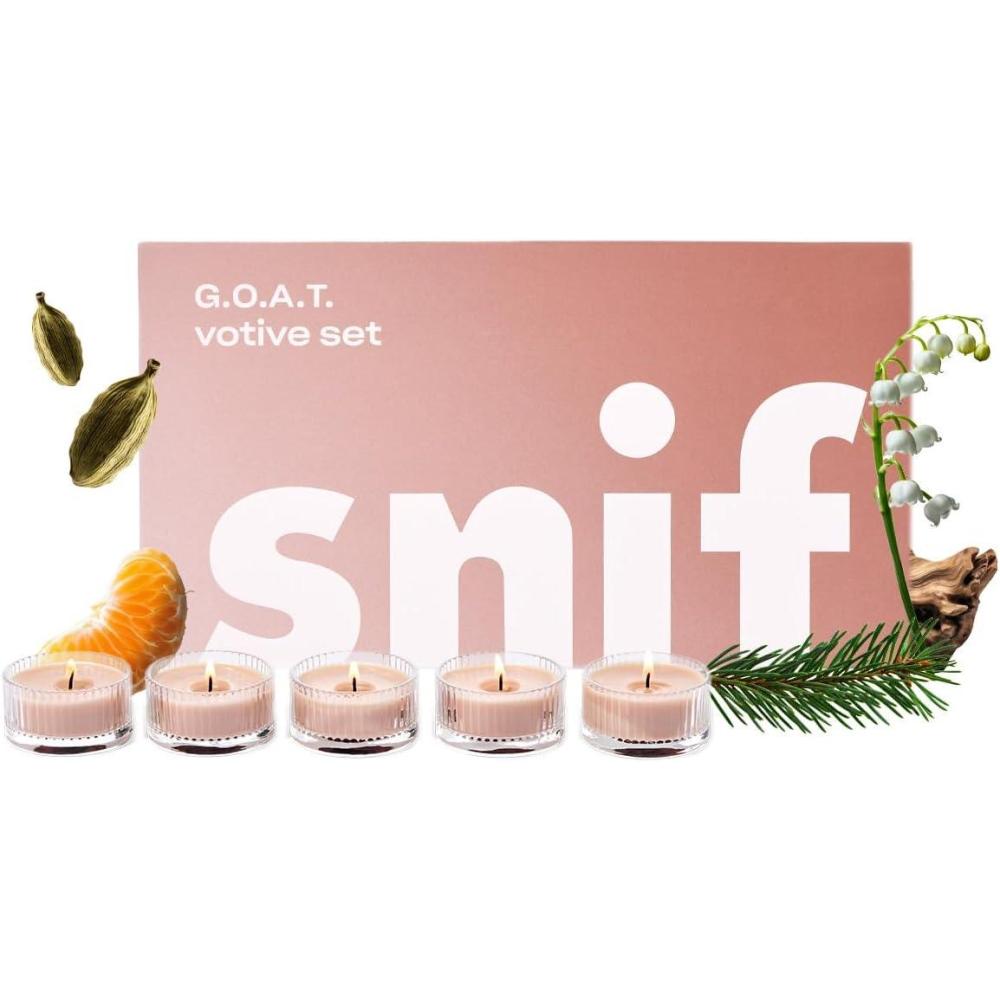 imageOff The Grid Luxury Scented Candle by Snif Warm and Calming Candle 50 Hours 100 Cotton Fiber Wicks Soy Wax Blend NonToxic Vegan 85 ozGOAT