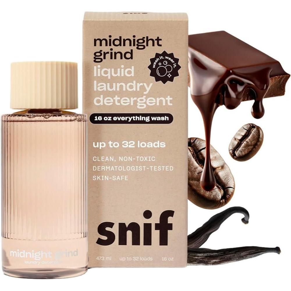 imageSnif Sweet Ash Laundry Detergent Low Key Sweet and Earthy Scent 64 Loads NonIrritating to Skin Clean NonToxic Vegan Cruelty Free 32ozMidnight Grind
