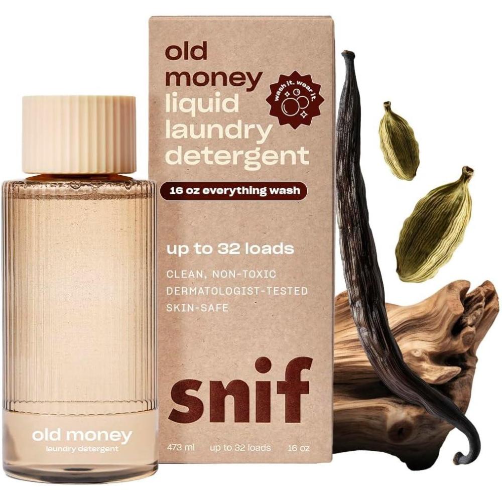 imageSnif Sweet Ash Laundry Detergent Low Key Sweet and Earthy Scent 64 Loads NonIrritating to Skin Clean NonToxic Vegan Cruelty Free 32ozOld Money