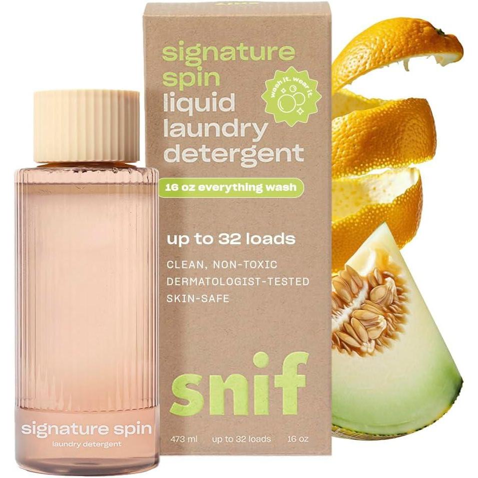 imageSnif Sweet Ash Laundry Detergent Low Key Sweet and Earthy Scent 64 Loads NonIrritating to Skin Clean NonToxic Vegan Cruelty Free 32ozSignature Spin