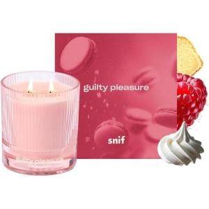 Off The Grid Luxury Scented Candle by Snif, Warm and Calming Candle, 50+ Hours, 100% Cotton Fiber Wicks, Soy Wax Blend, Non-Toxic, Vegan, 8.5 oz(Guilty Pleasure)