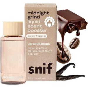 Snif Signature Spin Scent Booster, Classic, Clean and Crisp Scent, 25 Loads, Non-Irritating to Skin, Clean, Non-Toxic, Vegan, Cruelty Free, 8.5oz(Midnight Grind)