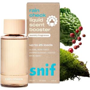 Snif Signature Spin Scent Booster, Classic, Clean and Crisp Scent, 25 Loads, Non-Irritating to Skin, Clean, Non-Toxic, Vegan, Cruelty Free, 8.5oz(Rain Check)